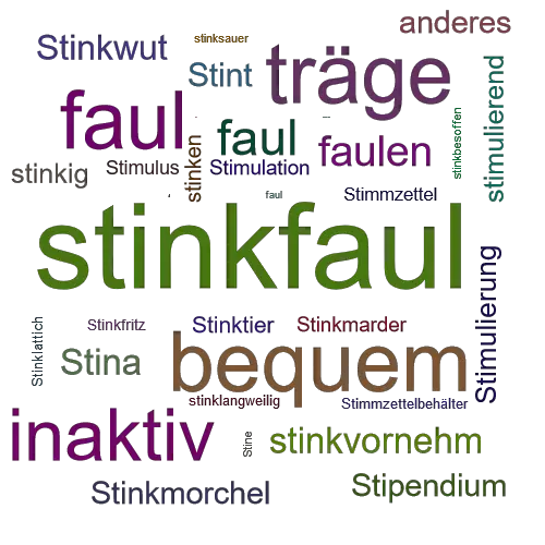 Ein anderes Wort für stinkfaul - Synonym stinkfaul