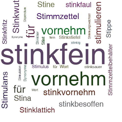 Ein anderes Wort für stinkfein - Synonym stinkfein