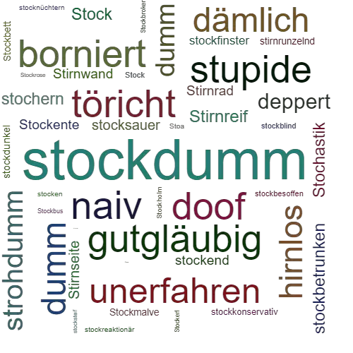 Ein anderes Wort für stockdumm - Synonym stockdumm
