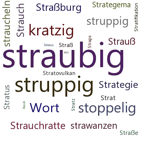 Ein anderes Wort für straubig - Synonym straubig