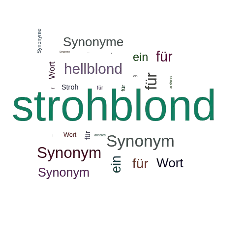 Ein anderes Wort für strohblond - Synonym strohblond