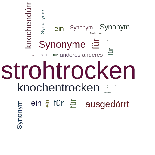 Ein anderes Wort für strohtrocken - Synonym strohtrocken