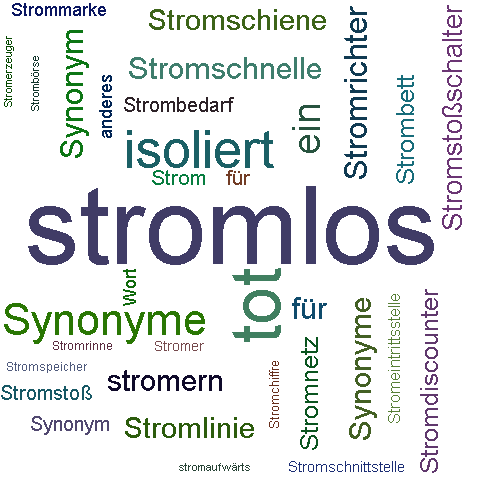 Ein anderes Wort für stromlos - Synonym stromlos