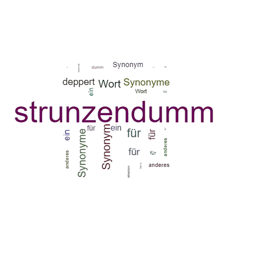 Ein anderes Wort für strunzendumm - Synonym strunzendumm