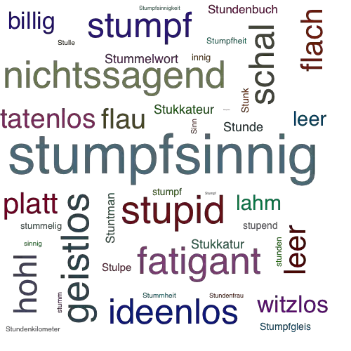 Ein anderes Wort für stumpfsinnig - Synonym stumpfsinnig