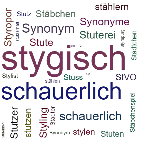 Ein anderes Wort für stygisch - Synonym stygisch