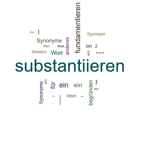 Ein anderes Wort für substantiieren - Synonym substantiieren