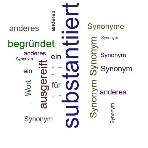 Ein anderes Wort für substantiiert - Synonym substantiiert