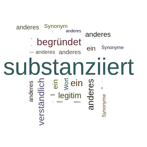 Ein anderes Wort für substanziiert - Synonym substanziiert