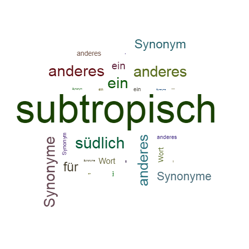 Ein anderes Wort für subtropisch - Synonym subtropisch