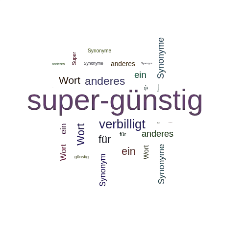 Ein anderes Wort für super-günstig - Synonym super-günstig