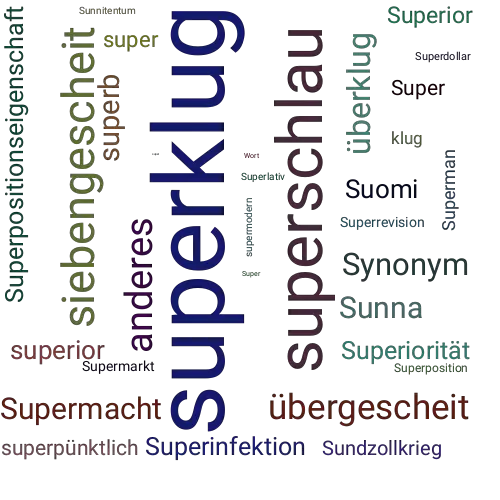 Ein anderes Wort für superklug - Synonym superklug