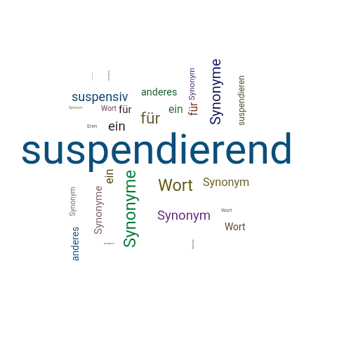 Ein anderes Wort für suspendierend - Synonym suspendierend