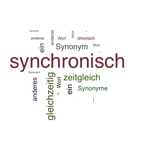 Ein anderes Wort für synchronisch - Synonym synchronisch