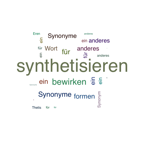 Ein anderes Wort für synthetisieren - Synonym synthetisieren
