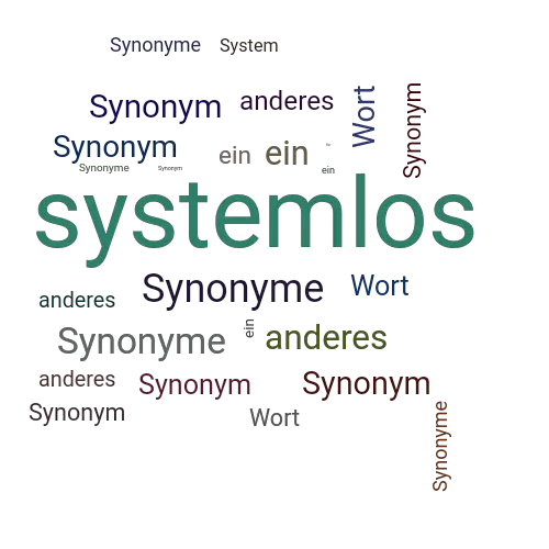 Ein anderes Wort für systemlos - Synonym systemlos