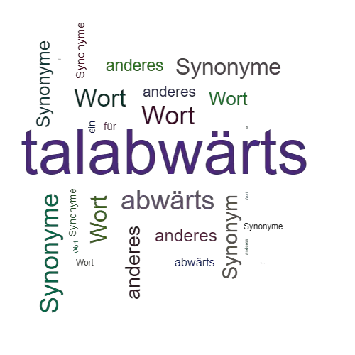 Ein anderes Wort für talabwärts - Synonym talabwärts