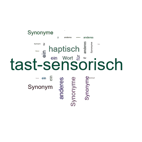 Ein anderes Wort für tast-sensorisch - Synonym tast-sensorisch