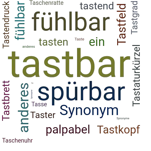 Ein anderes Wort für tastbar - Synonym tastbar