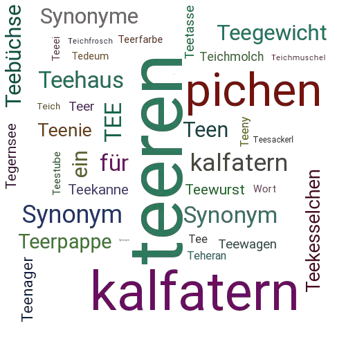 Ein anderes Wort für teeren - Synonym teeren