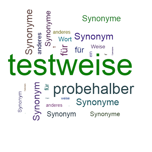 Ein anderes Wort für testweise - Synonym testweise
