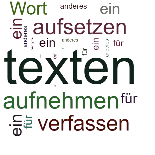 Ein anderes Wort für texten - Synonym texten