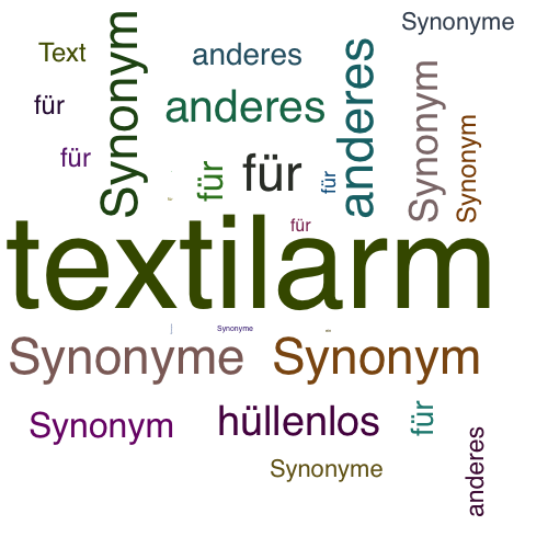 Ein anderes Wort für textilarm - Synonym textilarm