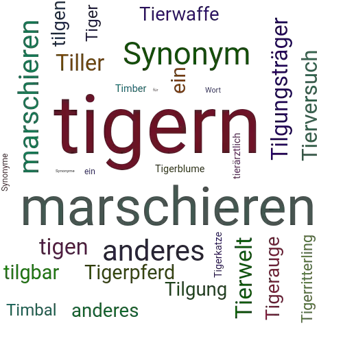 Ein anderes Wort für tigern - Synonym tigern