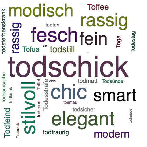 Ein anderes Wort für todschick - Synonym todschick