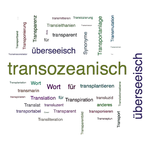 Ein anderes Wort für transozeanisch - Synonym transozeanisch