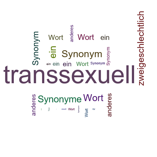 Ein anderes Wort für transsexuell - Synonym transsexuell