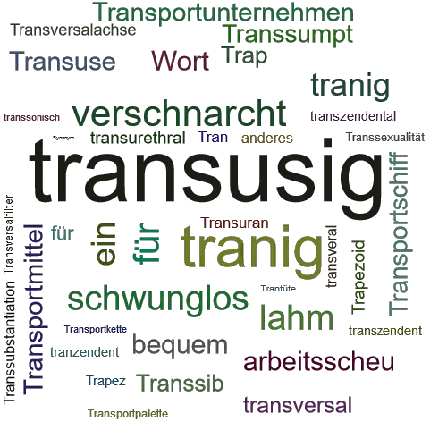 Ein anderes Wort für transusig - Synonym transusig