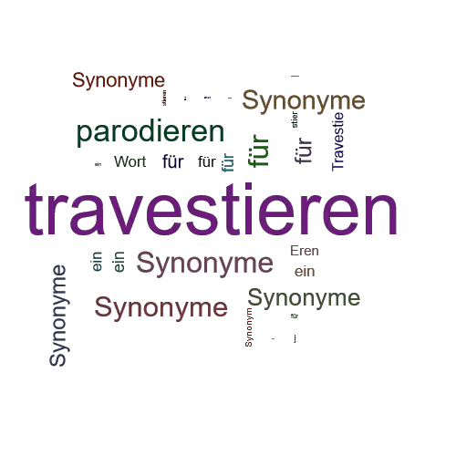 Ein anderes Wort für travestieren - Synonym travestieren
