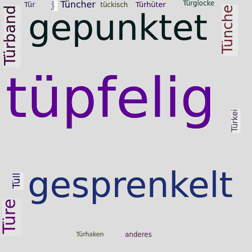 Ein anderes Wort für tüpfelig - Synonym tüpfelig