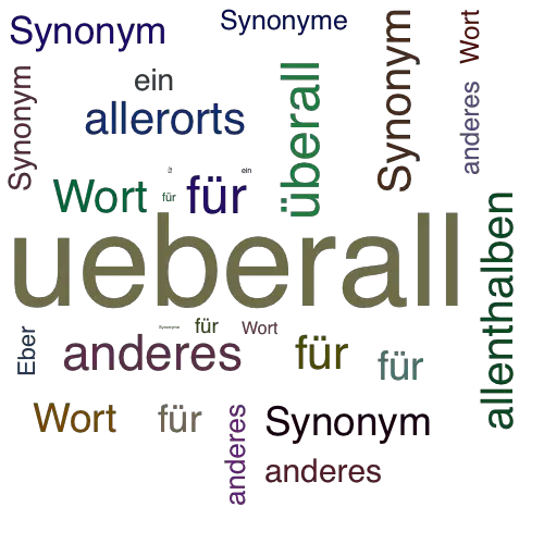Ein anderes Wort für ueberall - Synonym ueberall