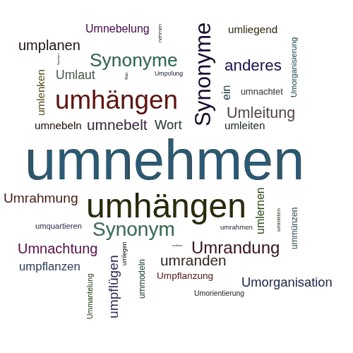 Ein anderes Wort für umnehmen - Synonym umnehmen