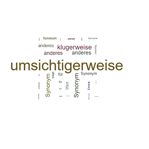 Ein anderes Wort für umsichtigerweise - Synonym umsichtigerweise