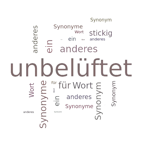 Ein anderes Wort für unbelüftet - Synonym unbelüftet