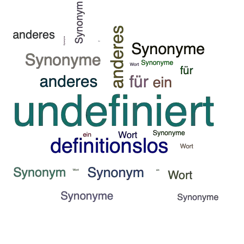 Ein anderes Wort für undefiniert - Synonym undefiniert