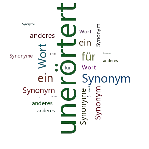 Ein anderes Wort für unerörtert - Synonym unerörtert