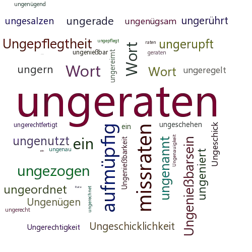 Ein anderes Wort für ungeraten - Synonym ungeraten