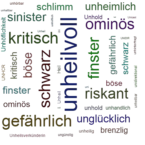 Ein anderes Wort für unheilvoll - Synonym unheilvoll