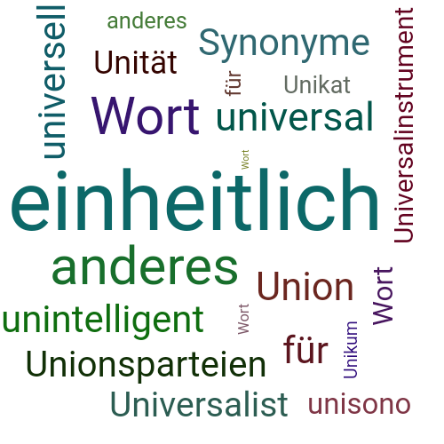 Ein anderes Wort für unitarisch - Synonym unitarisch