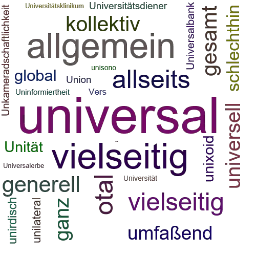 Ein anderes Wort für universal - Synonym universal