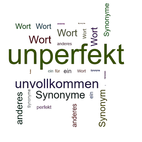 Ein anderes Wort für unperfekt - Synonym unperfekt