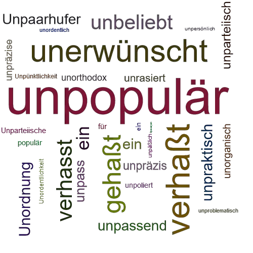 Ein anderes Wort für unpopulär - Synonym unpopulär