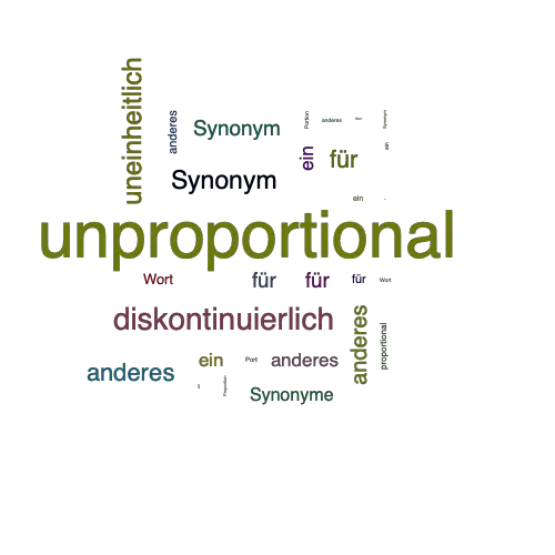 Ein anderes Wort für unproportional - Synonym unproportional