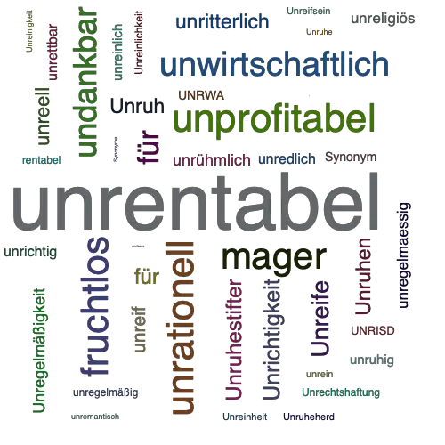 Ein anderes Wort für unrentabel - Synonym unrentabel