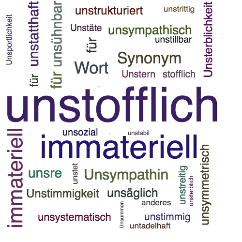 Ein anderes Wort für unstofflich - Synonym unstofflich