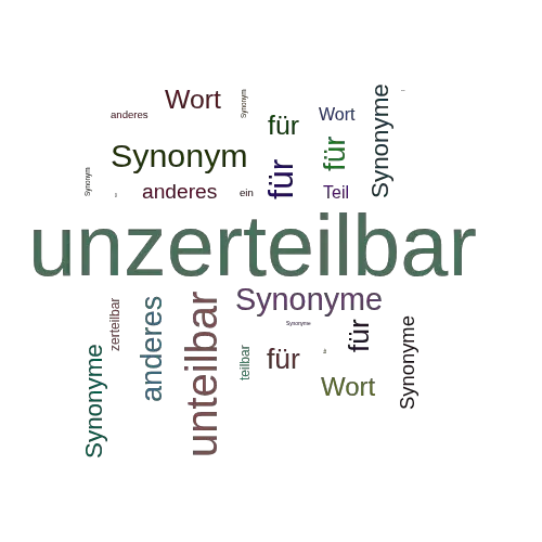 Ein anderes Wort für unzerteilbar - Synonym unzerteilbar